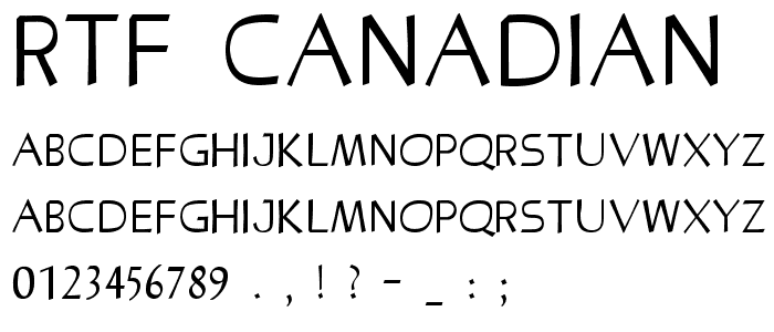 RTF Canadian Syllabics police